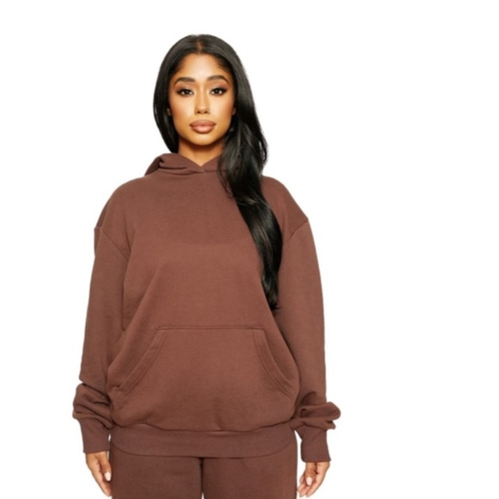 Naked Wardrobe‎ Chocolate Hoodie with Kangaroo Pocket